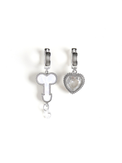 Серьги "Love Or Sex" White