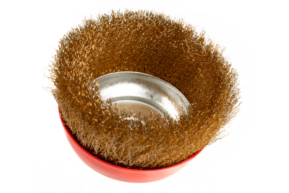 Щетка по металлу для УШМ 125 мм М14 латунная (чашка)