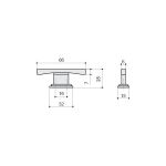 Ручка-кнопка 16мм, отделка серебро античное