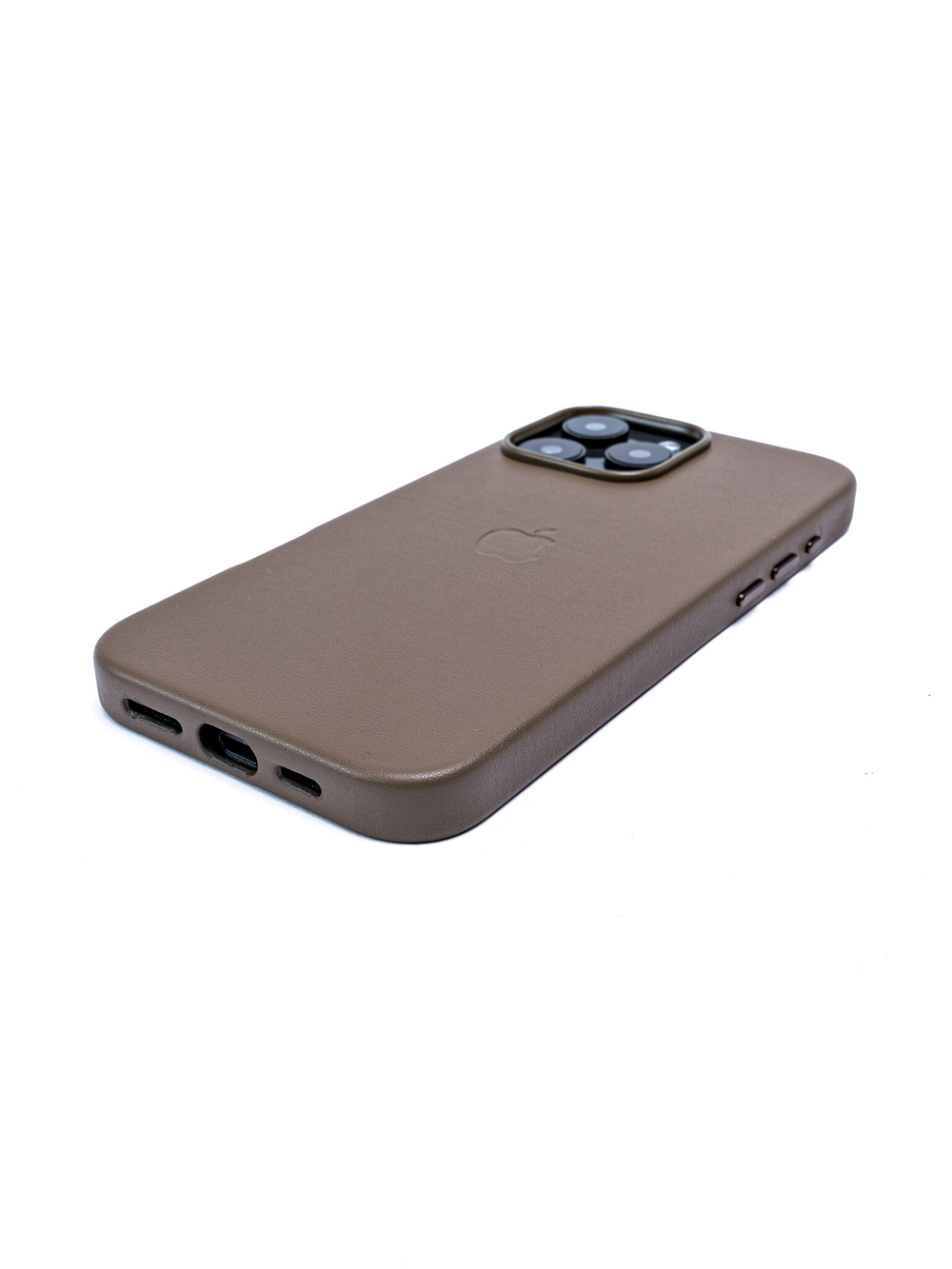 Кожаный чехол Leather Case iPhone 16 Pro MAX Taupe Бежевый