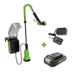 Насос аккумуляторный для полива из бочки Greenworks G24SWP Арт. 3401007UA, 24V, с АКБ 2Ач и ЗУ