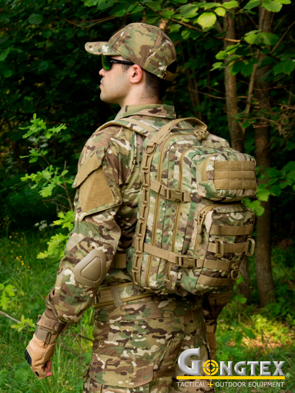 Рюкзак тактический Gongtex Small Assault II, 25 л (GB0396). Мультикам