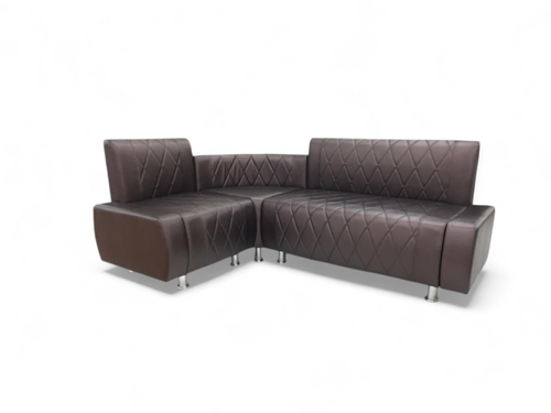 Кухонный уголок К012 с ящиками перламутровый кожзам шпон дуба