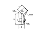 Штуцер FMH45 D08-10 ORFS 11/16 - BSP 3/8