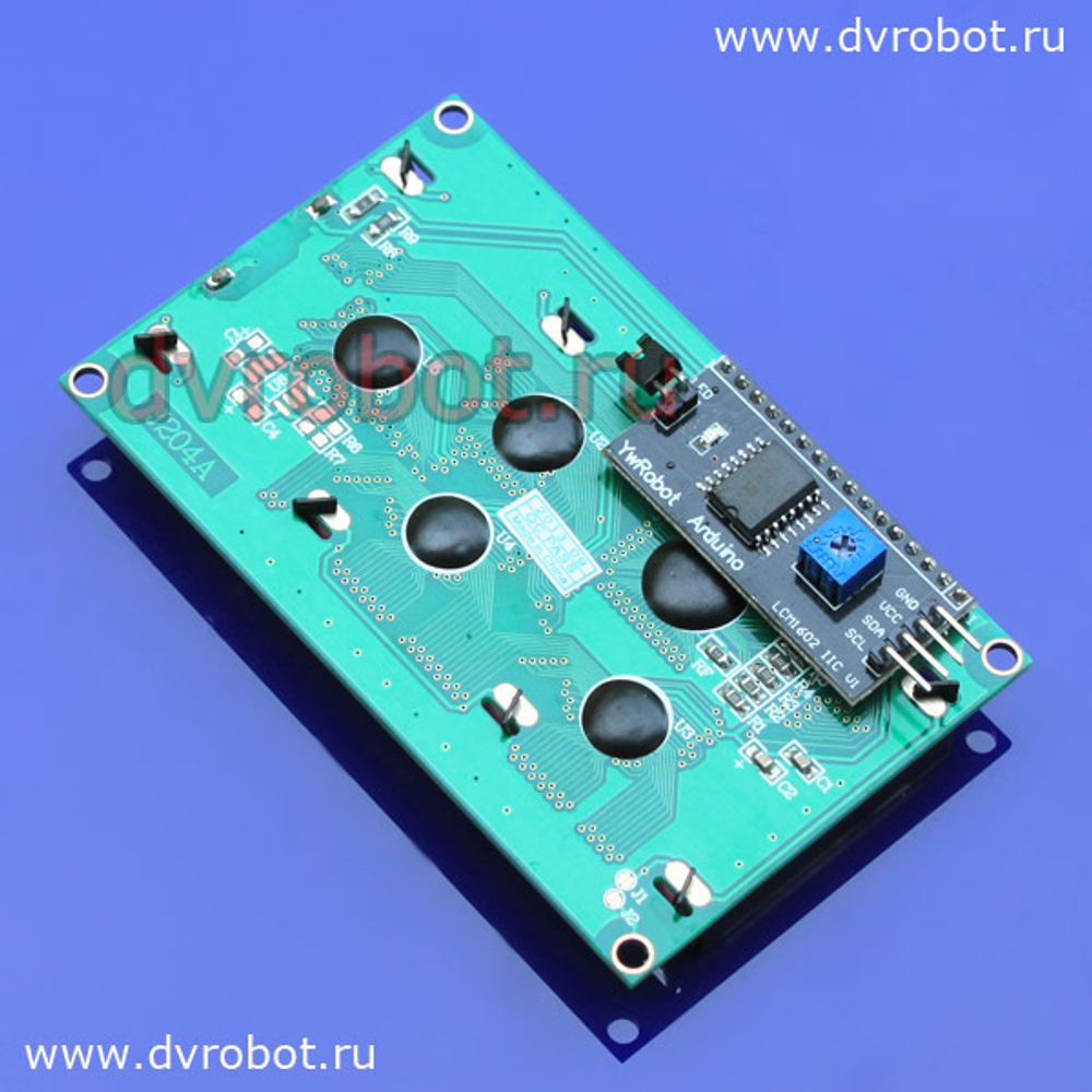 Дисплей голубой 4х20/IIC/I2C