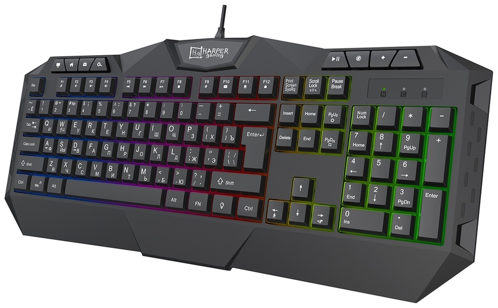 Клавиатура HARPER Gaming Triplestrike GSB-07 черный