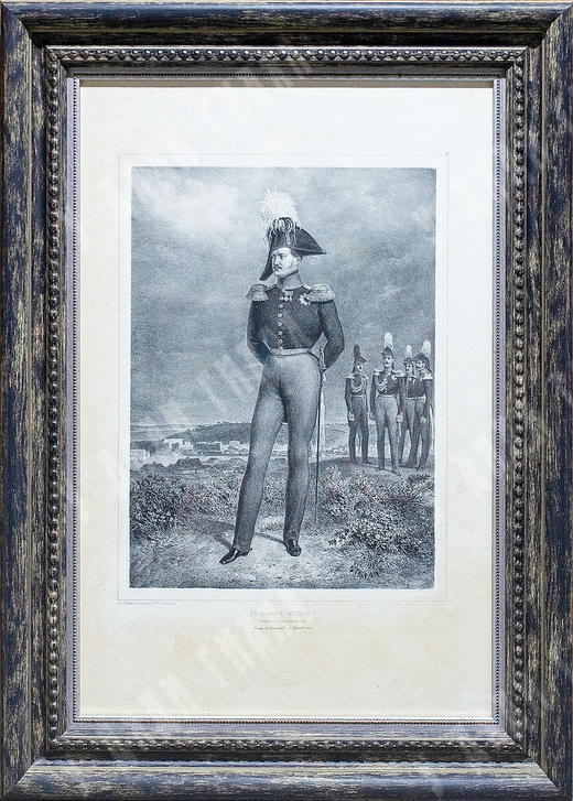 Огюст Раффе. Его Величество Николай Первый. Император Российский. Франция, Париж. Литография.