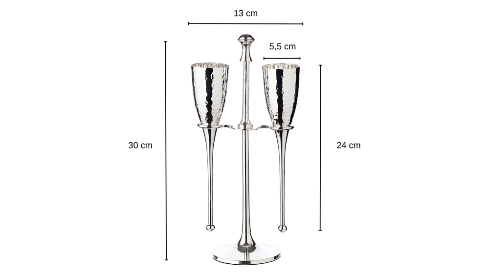 Набор фужеров для шампанского с подставкой 2шт 200мл Edzard Додо