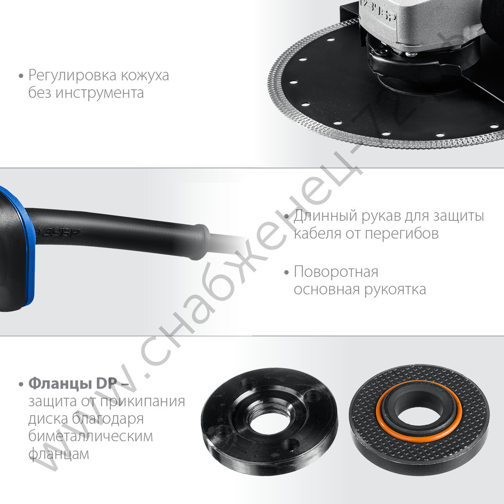 ЗУБР 2000 Вт, d230 мм, УШМ, Профессионал (УШМ-П230-2000 П)