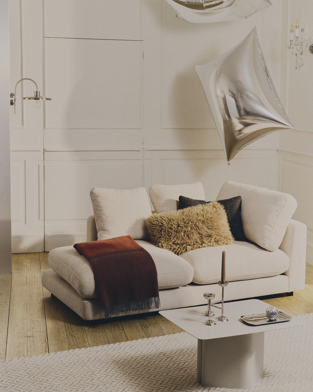 Тройной подсвечник Nirela из нержавеющей стали 22 см