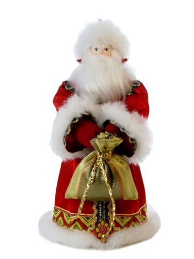 Кукла Дед Мороз в боярской шубе