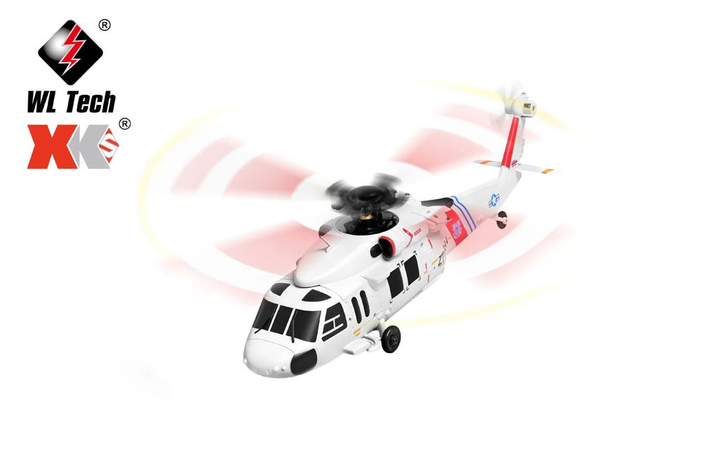 Радиоуправляемый вертолет военный WLtoys XK K270 UH-60L 6G осевой гироскоп , бесколлекторный мотор