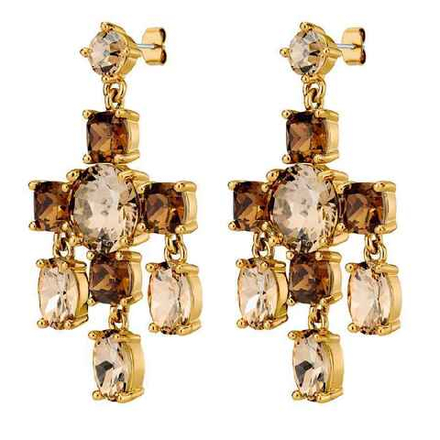 Серьги Dyrberg Kern LEONORA SG GOLDEN /BROWN 450000