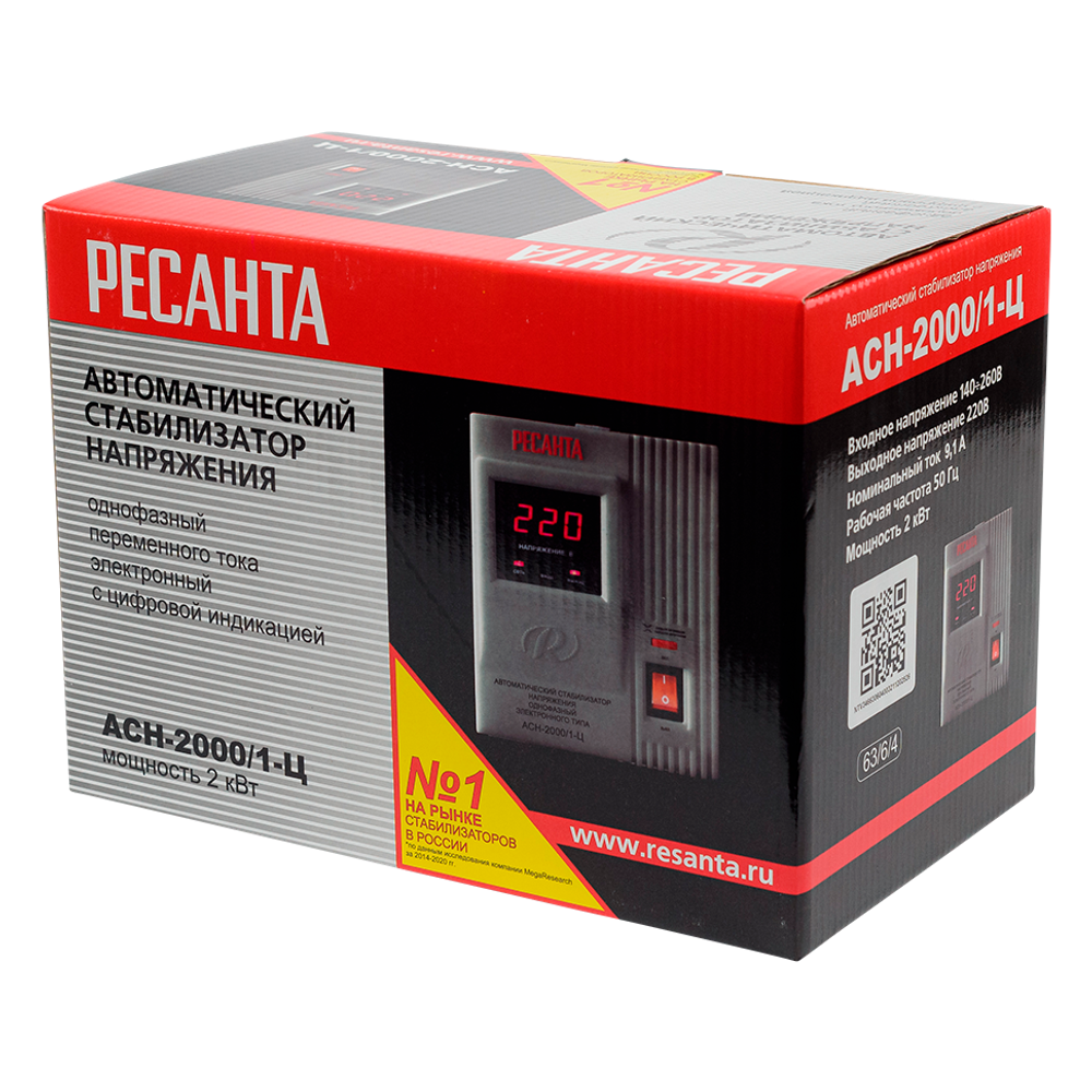 Стабилизатор напряжения РЕСАНТА АСН-2000/1-Ц
