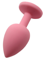 Маленькая нежно-розовая пробка с прозрачным кристаллом (Цвет: розовый с прозрачным)