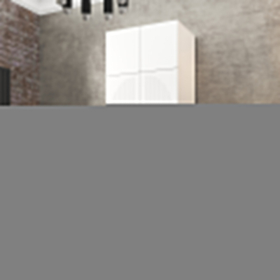 Шкаф Агератум МДФ двухсекционный с антресолью в белой эмали - Белый Фасадный 0101  90*60*260