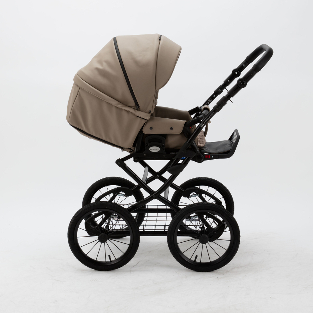 Универсальная детская коляска Adamex Porto Retro deluxe (100% экокожа) P-SA9 (3в1)