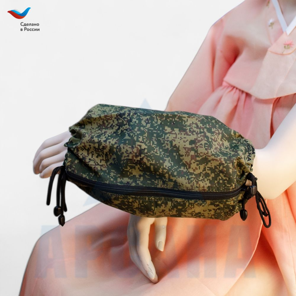 Чехол с открытой кистью на аппарат Илизарова. Ткань Бязь. Цвет изделия - пиксель, молния черная. Размер PPO 8