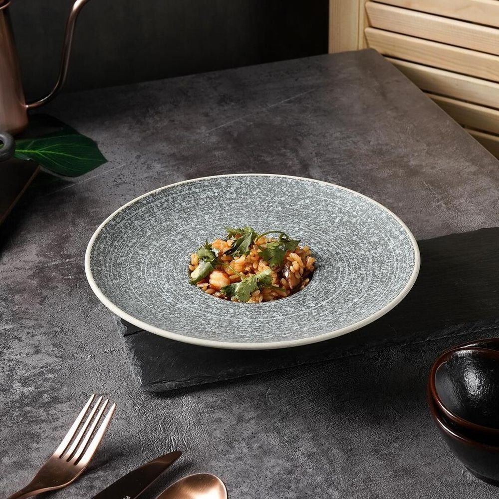 Тарелка глубокая 200 мл 22,3*5,1 см для пасты глазурь Glossy Stone Untouched Taiga P.L. [1]