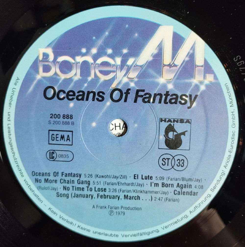 Винтажная виниловая пластинка LP Boney M Oceans Of Fantasy (Germany 1979) Bahama Mama