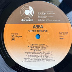 Винтажная виниловая пластинка LP ABBA АББА Super Trouper (Japan 1980) Happy New Year DSP 8004