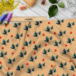 Ткань премиум габардин мелкие розочки