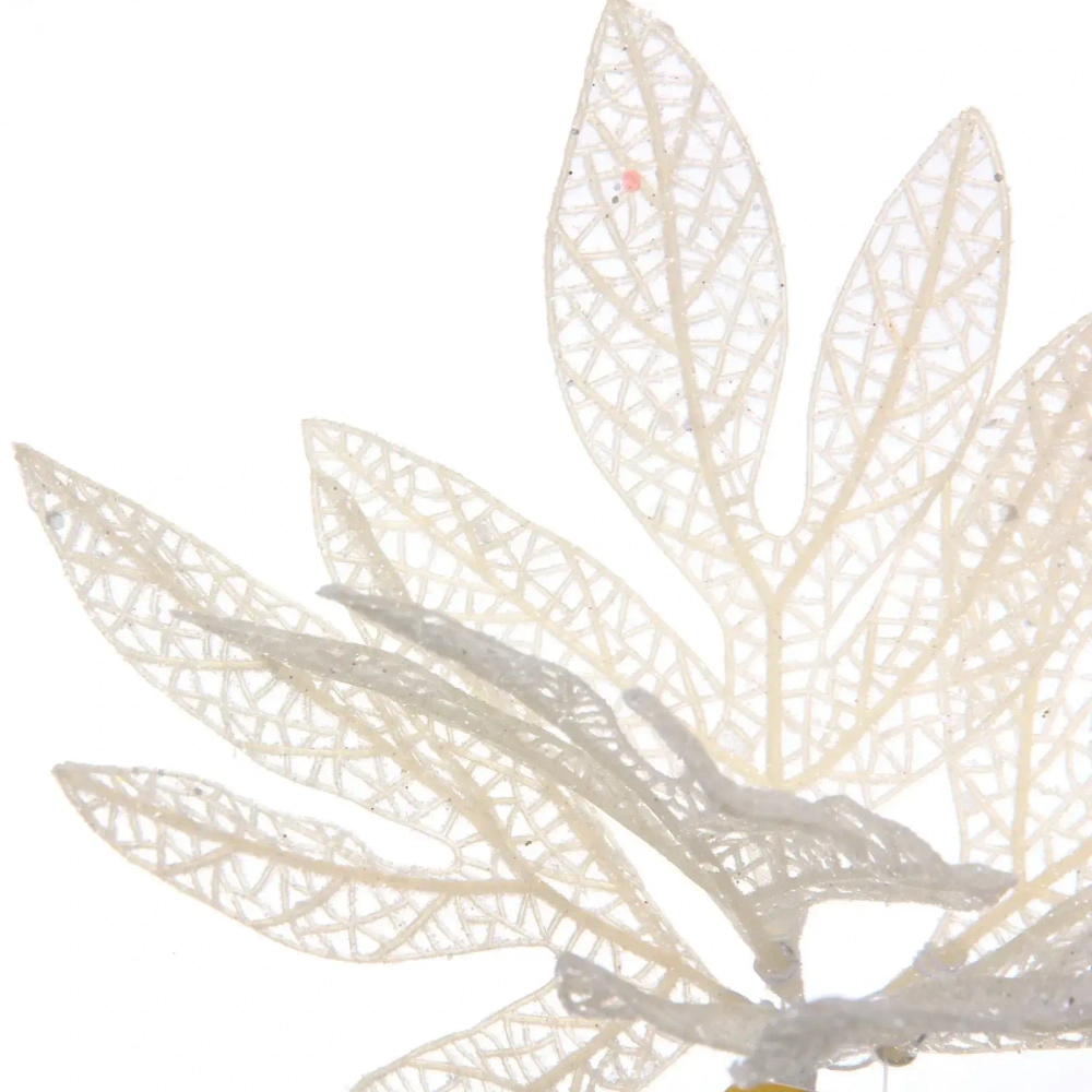 Ветка декоративная «Сказочный листопад» 25 см, Белый