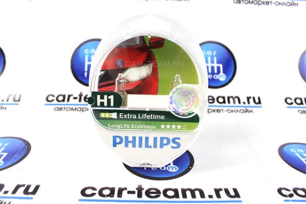 Автолампы "Philips" H1 55W-12V Ecovision 12258LLECO