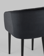 Стул с подлокотниками Нейтон велюр черный