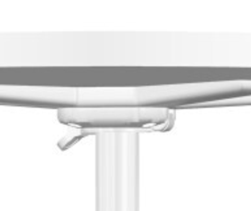 Столик Yop ARPER ламинат/алюминий/white/откидная столешница 790х790х740h
