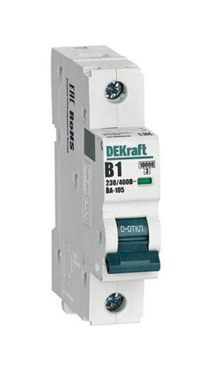 Выключатель автоматический модульный 1п B 1А 10кА ВА-105 DEKraft 13100DEK