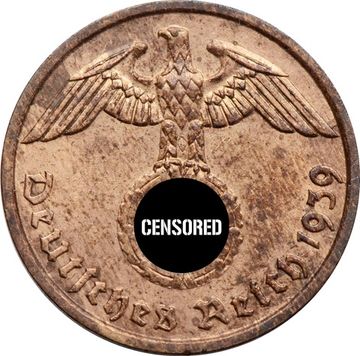 2 рейхспфеннига 1939 Германия (Третий рейх) "F"