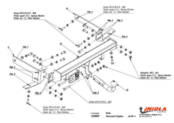 Фаркоп IMIOLA CH.009 Chevrolet Captiva 2006-2013, 2013-(паспорт и сертификат в комплекте)(без электрики)