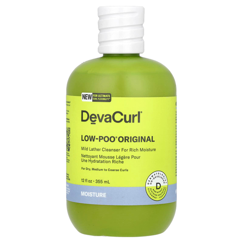 DevaCurl, Low-Poo® Original, очищающее средство с мягкой пеной, для сухих, средних и жестких локонов, 355 мл (12 жидк. Унций)