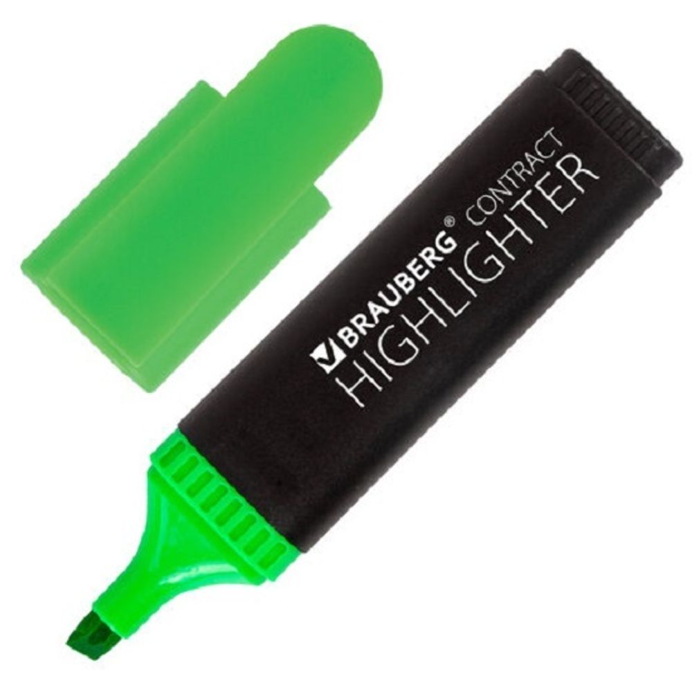 Выделитель текста 1-5мм, Brauberg Contract, зелёный