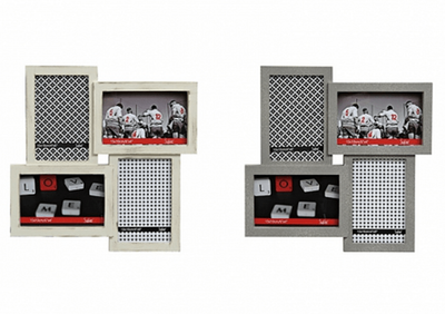 Фоторамка на 4 фото "Чесс" в ассортименте 29х2х29см