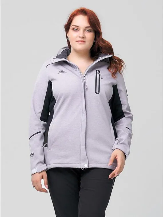 Ветровка женская, размер 60, цвет серый