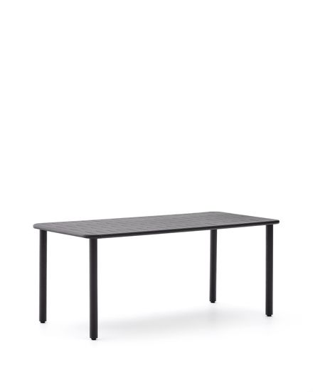 Уличный стол Brai из тёмно-серой оцинкованной стали 180 x 90 см