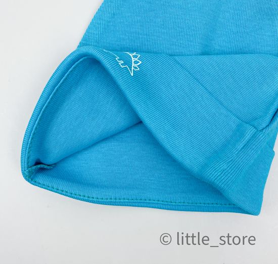 Шапка однослойная "Цветные динозавры" бирюза