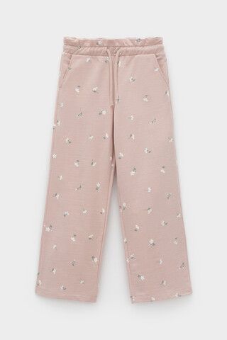 брюки  для девочки  КР 400798-1/дымчатая роза,милые цветочки к545