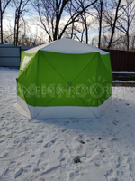 Палатка зимняя куб Traveltop CT-1636A 360*320*220см утепленная 6-угольная (синий)