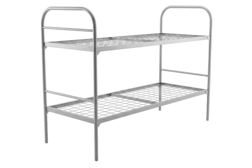 Кровать металлическая двухъярусная "Эконом", 90х190 см, сетка 100х50, 1 усиление, 1 перемычка