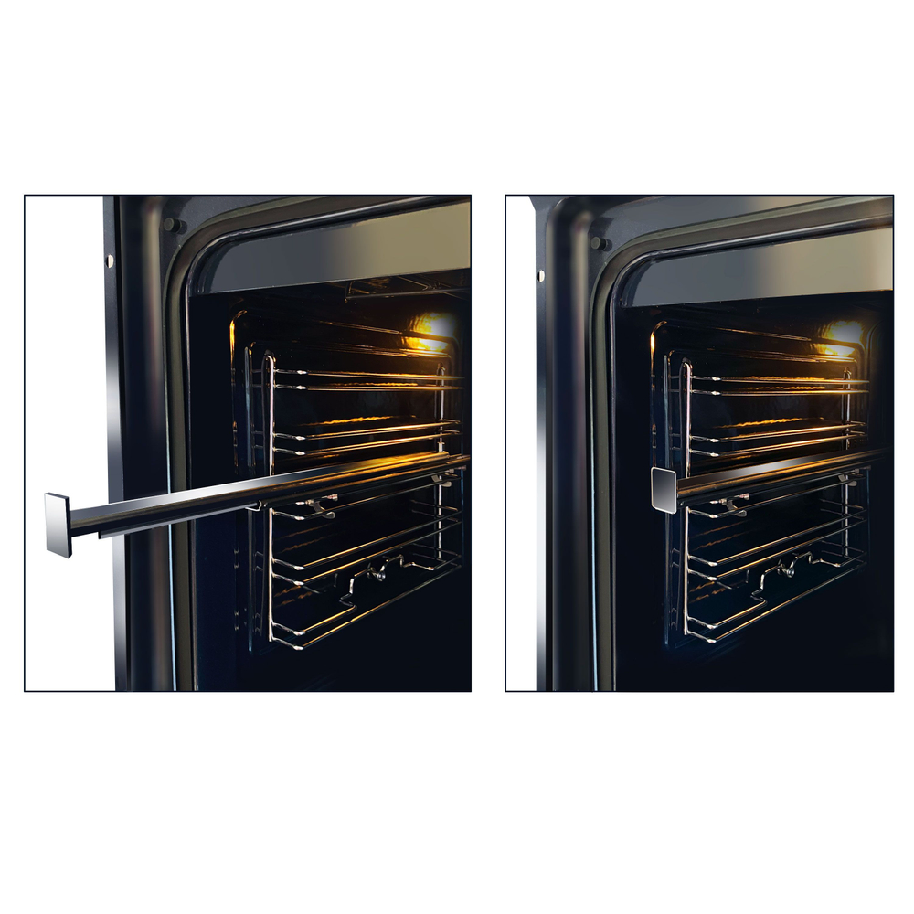 Электрический духовой шкаф встраиваемый GINZZU HOE-248 91л, черный с дисплеем, конвекцией, грилем