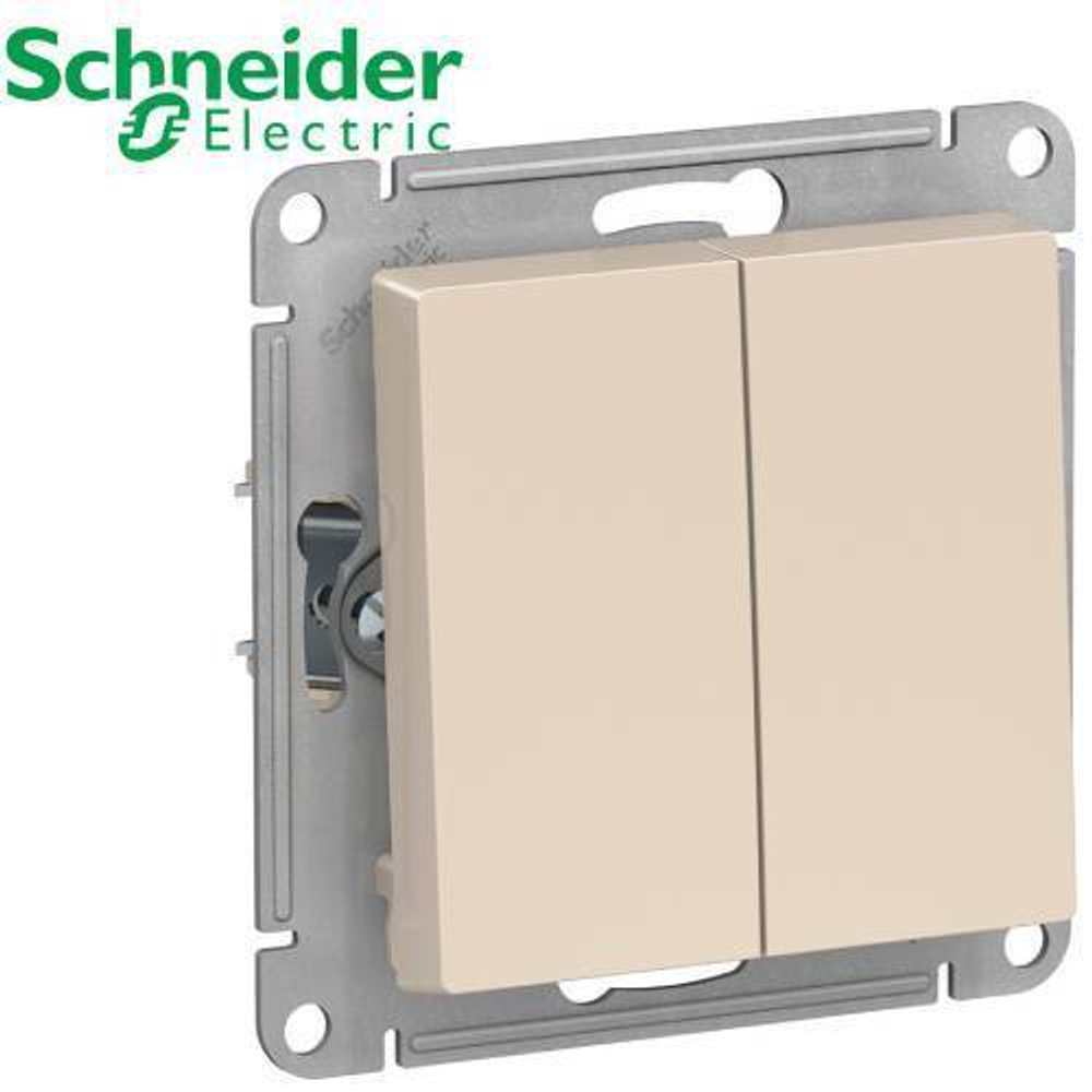 Выключатель 2-кл (бежевый) AtlasDesign Schneider ATN000251