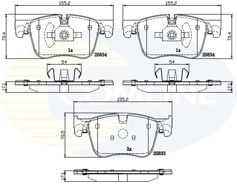 COMLINE - CBP02250-CML - Brake Pad Set, disc brake