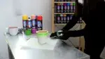 Краска синяя в баллончике глянцевая акриловая DECORIX - эмаль аэрозольная для любых поверхностей 520 мл