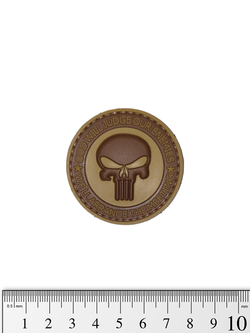 Шеврон Punisher God Will Judge PVC 5 см. Койот