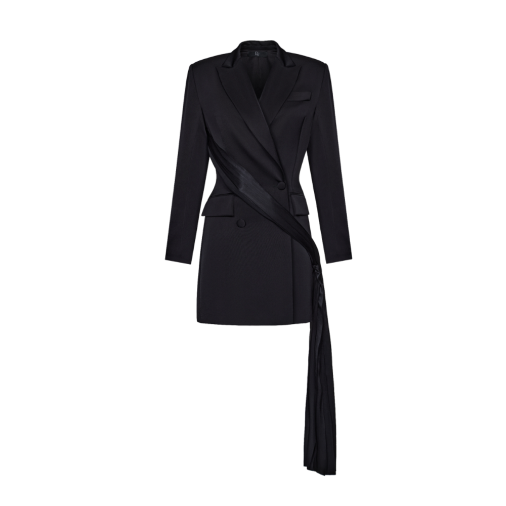 Жакет с декором из шелка из атласа