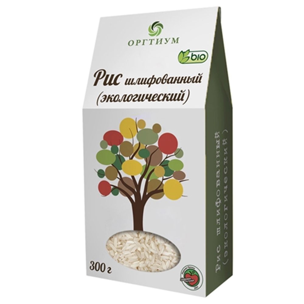 Рис шлифованный Экологический 300гр (Оргтиум)