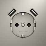 Розетка встраиваемая VOLTUM S70 с заземлением и защитными шторками, 16А, с USB, A+A, (кашемир)